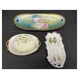 Porcelain Celery Dish, Spoon Dish and