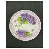 Porcelain Trivet Tea Tile Purple Floral