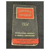 1954 International Fertilizers Farming Memo Book,