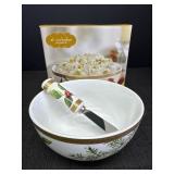 St. Nicholas Square Holiday Laurel Dip Set w/ box