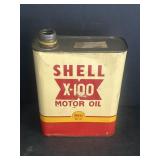 Shell X-100 Motor Oil Can