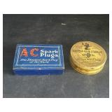 Tin Containers- AC Spark Plugs & Eastman Gear