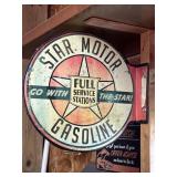 Double-sided metal flange sign, Star Motor