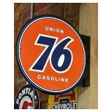 Metal flange sign base, Union 76