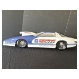 Warren Johnson racing car 3-D plastic replica,