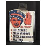 6x8" Metal We Pledge Service Sign
