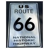 US Route 66 National Historic Highway Tin Sign