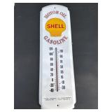 Shell Motor Oil & Gasoline Metal Thermometer