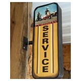 Cushman metal double-sided wall mount sign,