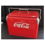 Vtg style Coca-Cola cooler, 17 x 12 x 12in