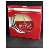 Coca-Cola 16in round neon clock, appears new in
