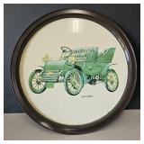 Vintage metal Serving Tray w/ 1903 Cadillac