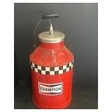 17" Decorative Champion Spark Plug Milk Can