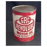 1 qt GRC Revolube Motor Oil Cardboard Can