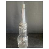 1qt Glass Oil Bottle w/ Metal Spout