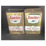 2- 1 gal Sinclair Anti Freeze Can