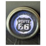 Cruisin Route 66 neon wall clock, 12in., lights up