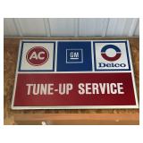 GM AC Delco Tune Up Service tin Sign 36x24"