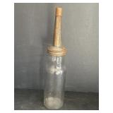 1qt Standard Oil Company Glass Oil Bottle w/