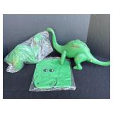 3 Sinclair plush & blow up Dinos.  Plush Dino is