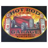 Hot Rod Garage Metal Sign