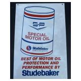 SP Motor Oil - Studebaker Tin Sign