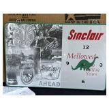 Sinclair Nostalgic metal wall clock, original box,