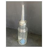 1qt Clear Glass Oil Bottle w/ Spout