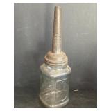 1qt Mason Jar w/ Metal Spout marked