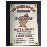 The Busted Knuckle Garage Metal Sign 8z12"