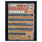 You Might Be A Redneck Gearhead If Metal Sign