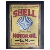 Shell Motor Oil Tin Sign 12x17"