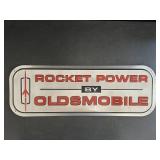 Oldsmobile Rocket Power Metal Sign 24x8.5"