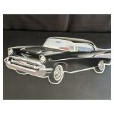 Chevy Car Replica Embossed Metal Sign 21.5x10"