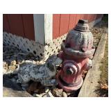Concrete Fire Hydrant & Dog Statue