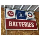 GM AC Delco Batteries tin sign 24x36"