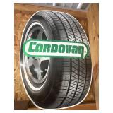 Cordovan tin tire sign  23x31.25"