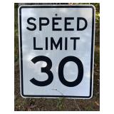 Speed Limit 30 reflective road sign