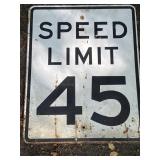 Speed Limit 45 road sign