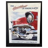 Heartbeat of America tin sign, 12.5 x 16in.,