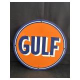 11.75" Porcelain Gulf Sign
