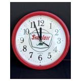 Sinclair quartz wall clock, 9.75in diameter,