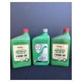 3 Sinclair 1qt. Motor Oils, full.  2 - 10W-30, 1 -