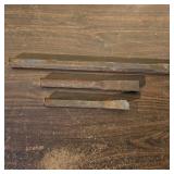 (3) Steel Chisels 8.5in, 10.5in & 17.5in long