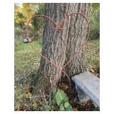 Heart shaped iron plant holder