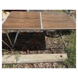 63in metal folding table