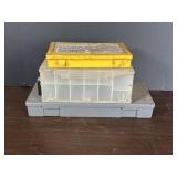 3 plastic Nut & Screw Containers