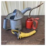Oil Can Spout & Red Pump Oil Can