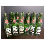 (12) 7UP Glass Bottles - 16 fl.oz