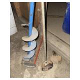 2 fish augers & ladle